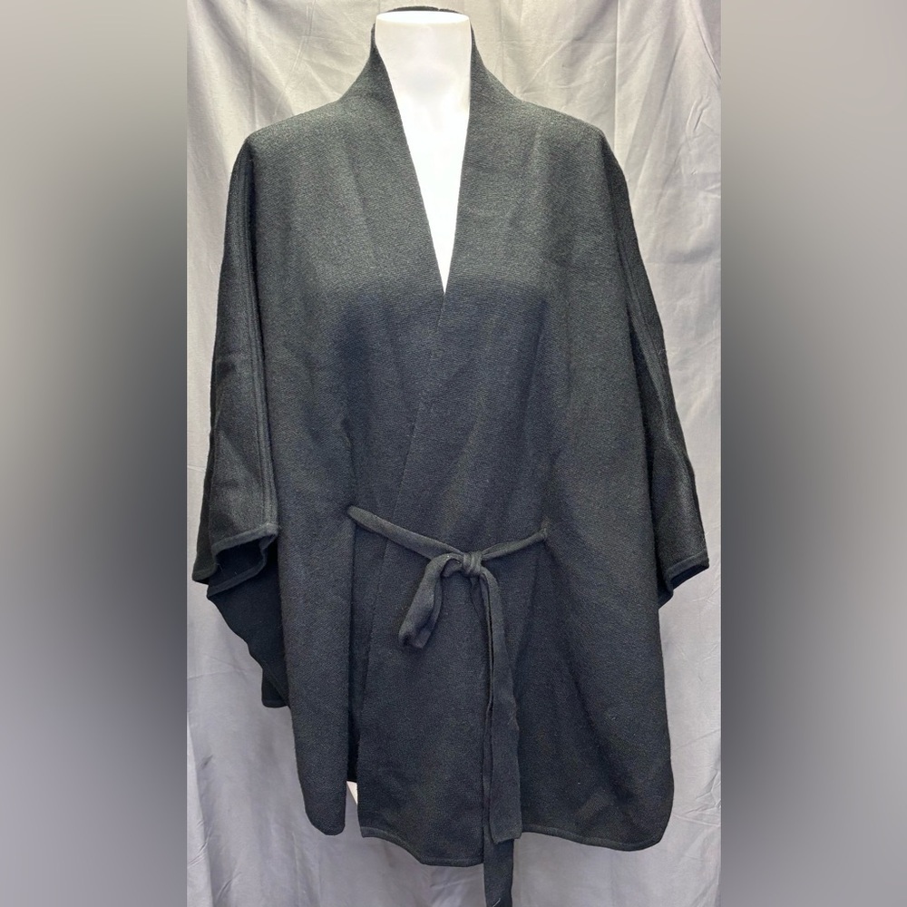 Dehry Cocoon waist tied Cape Size Large Color Black
